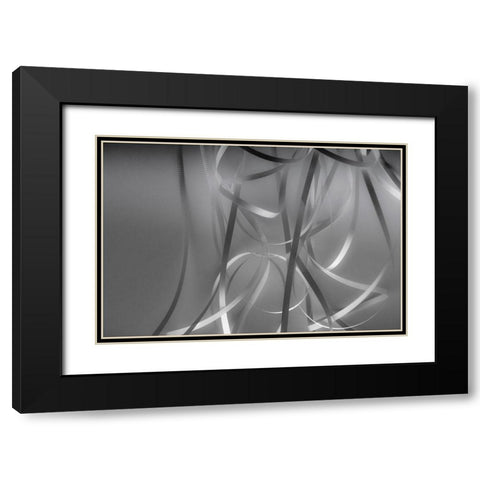 Ribbon and Light Patterns Black Modern Wood Framed Art Print with Double Matting by Beraldo, Zandina Muench