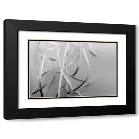 Ribbon and Light Patterns Black Modern Wood Framed Art Print with Double Matting by Beraldo, Zandina Muench