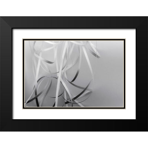 Ribbon and Light Patterns Black Modern Wood Framed Art Print with Double Matting by Beraldo, Zandina Muench