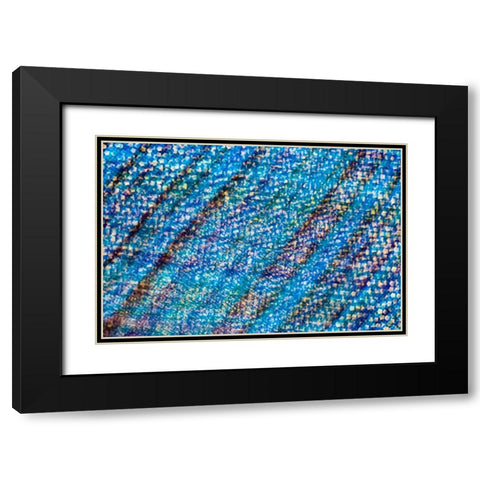 Colorful fabric detail Black Modern Wood Framed Art Print with Double Matting by Muench, Zandria
