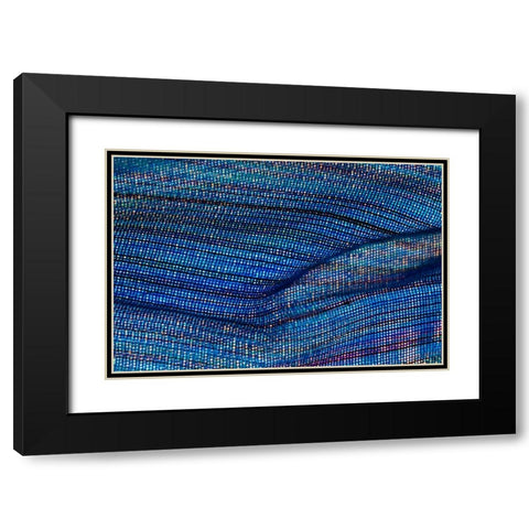 Colorful fabric detail Black Modern Wood Framed Art Print with Double Matting by Muench, Zandria
