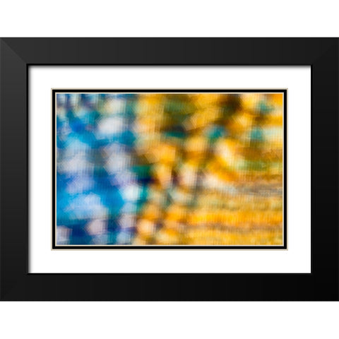 Colorful fabric detail Black Modern Wood Framed Art Print with Double Matting by Muench, Zandria