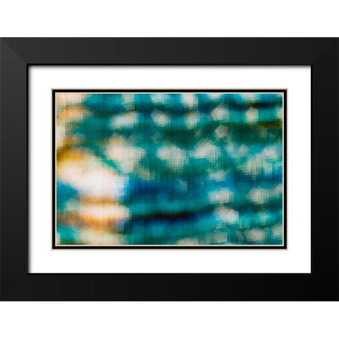 Colorful fabric detail Black Modern Wood Framed Art Print with Double Matting by Muench, Zandria