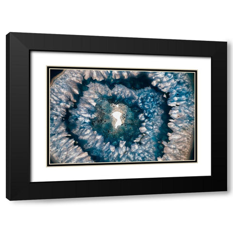 Sliced rock crystals Black Modern Wood Framed Art Print with Double Matting by Muench, Zandria