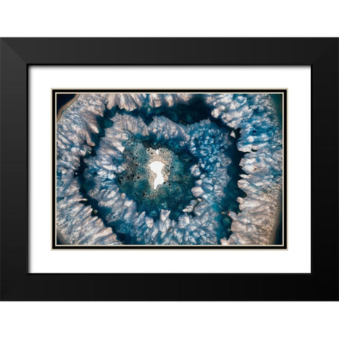 Sliced rock crystals Black Modern Wood Framed Art Print with Double Matting by Muench, Zandria
