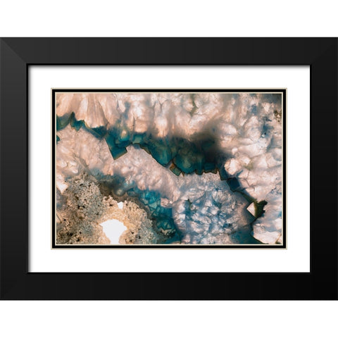 Sliced rock crystals of a geode Black Modern Wood Framed Art Print with Double Matting by Muench, Zandria