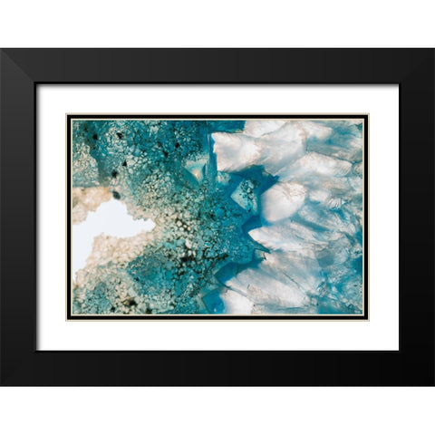 Sliced rock crystals Black Modern Wood Framed Art Print with Double Matting by Muench, Zandria