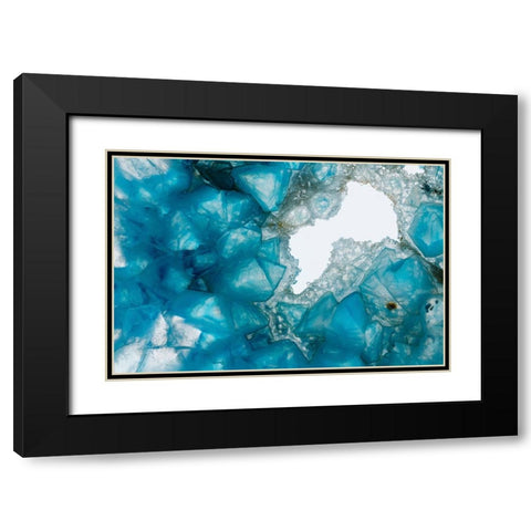 Sliced rock crystals Black Modern Wood Framed Art Print with Double Matting by Muench, Zandria