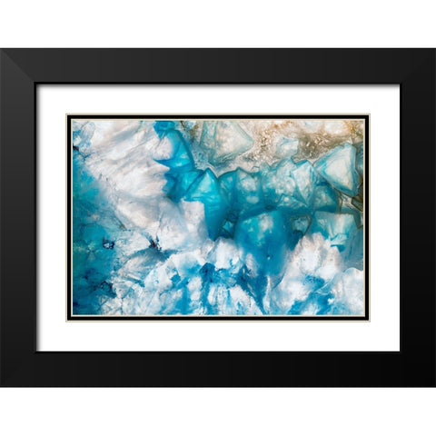 Sliced rock crystals Black Modern Wood Framed Art Print with Double Matting by Muench, Zandria