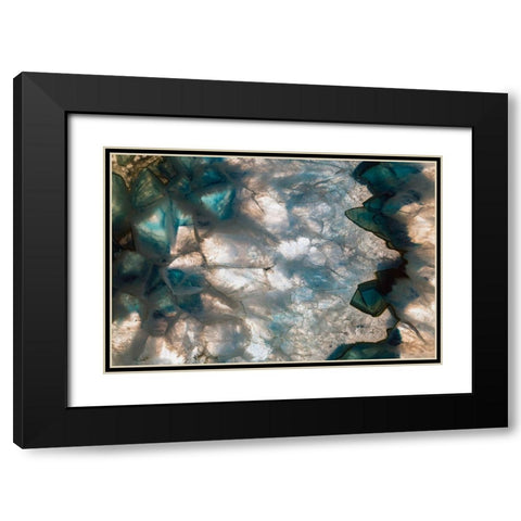 Sliced rock crystals Black Modern Wood Framed Art Print with Double Matting by Muench, Zandria