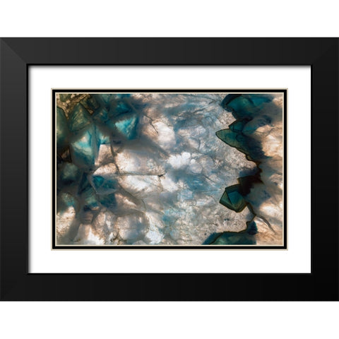 Sliced rock crystals Black Modern Wood Framed Art Print with Double Matting by Muench, Zandria