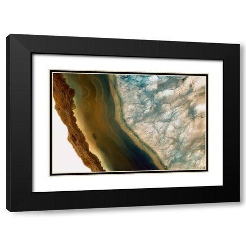 Sliced rock crystals Black Modern Wood Framed Art Print with Double Matting by Muench, Zandria