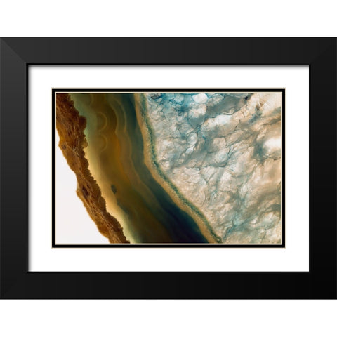 Sliced rock crystals Black Modern Wood Framed Art Print with Double Matting by Muench, Zandria