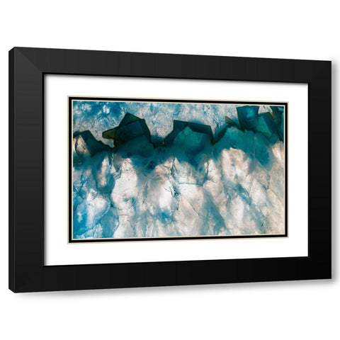 Sliced rock crystals Black Modern Wood Framed Art Print with Double Matting by Muench, Zandria