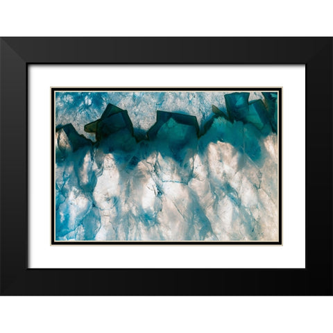 Sliced rock crystals Black Modern Wood Framed Art Print with Double Matting by Muench, Zandria