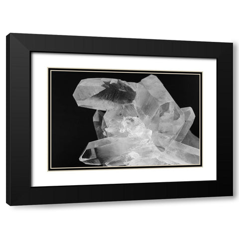 Quartz crystals Black Modern Wood Framed Art Print with Double Matting by Muench, Zandria