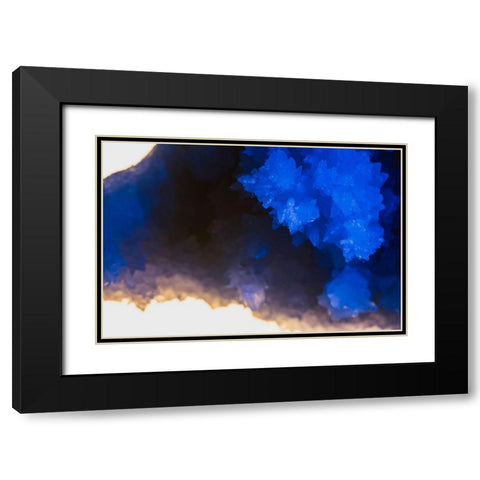 Quartz crystals Black Modern Wood Framed Art Print with Double Matting by Muench, Zandria
