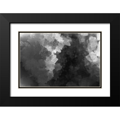 Quartz crystals Black Modern Wood Framed Art Print with Double Matting by Muench, Zandria