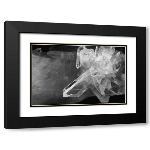 Quartz crystals Black Modern Wood Framed Art Print with Double Matting by Muench, Zandria