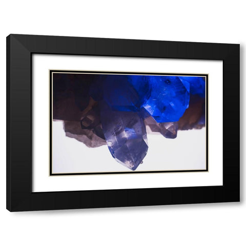 Quartz crystals Black Modern Wood Framed Art Print with Double Matting by Muench, Zandria