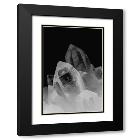 Quartz crystals Black Modern Wood Framed Art Print with Double Matting by Muench, Zandria