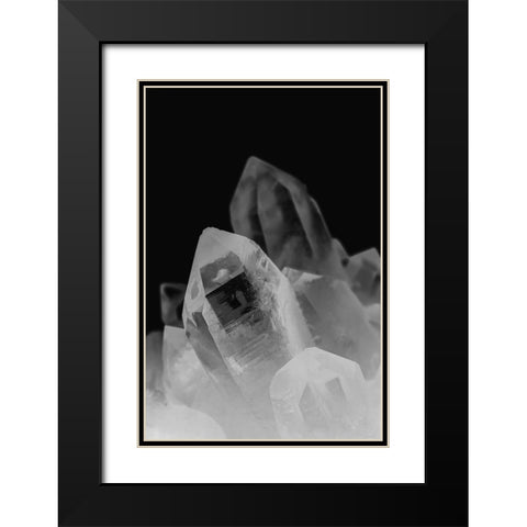 Quartz crystals Black Modern Wood Framed Art Print with Double Matting by Muench, Zandria