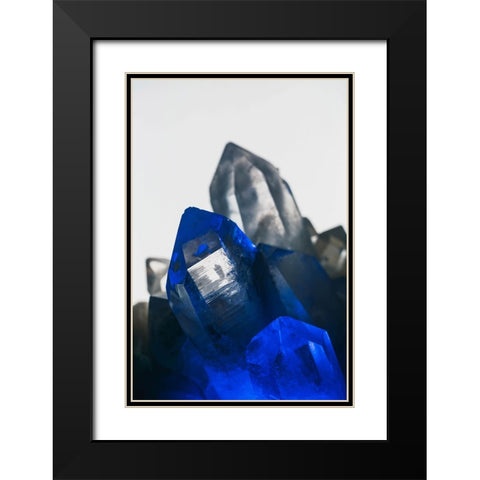 Quartz crystals Black Modern Wood Framed Art Print with Double Matting by Muench, Zandria