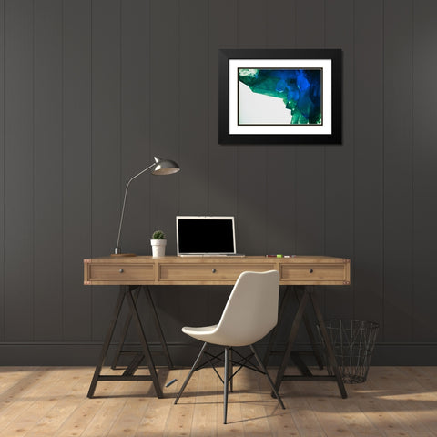 Quartz crystals Black Modern Wood Framed Art Print with Double Matting by Muench, Zandria