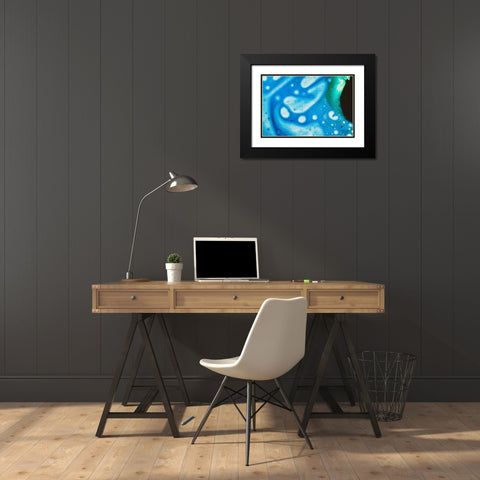 Paint-oil and water Black Modern Wood Framed Art Print with Double Matting by Muench, Zandria