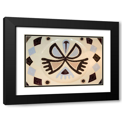 French Polynesia, Society Isl Designs on a plate Black Modern Wood Framed Art Print with Double Matting by Kaveney, Wendy