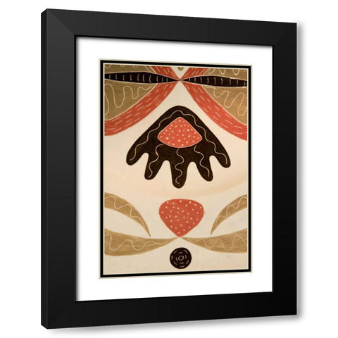 French Polynesia, Society Isl Designs on a plate Black Modern Wood Framed Art Print with Double Matting by Kaveney, Wendy