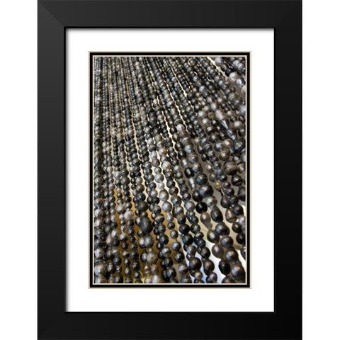 French Polynesia, Bora Bora Curtain of pearls Black Modern Wood Framed Art Print with Double Matting by Kaveney, Wendy