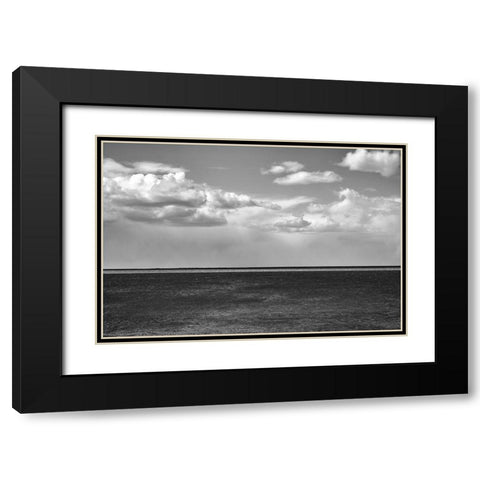 Argentina-Santa Cruz Puerto Santa Cruz-river Santa Cruz under stormy clouds Black Modern Wood Framed Art Print with Double Matting by Molinari, Michele