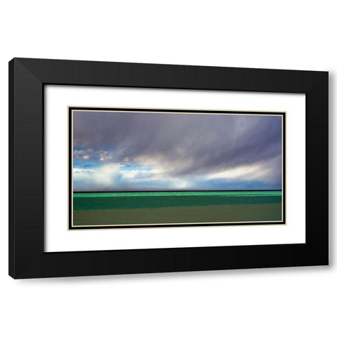 Argentina-Santa Cruz Puerto Santa Cruz-river Santa Cruz under stormy clouds Black Modern Wood Framed Art Print with Double Matting by Molinari, Michele