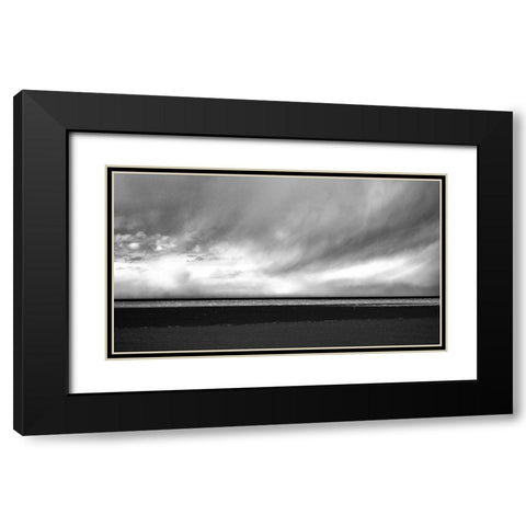Argentina-Santa Cruz Puerto Santa Cruz-river Santa Cruz under stormy clouds Black Modern Wood Framed Art Print with Double Matting by Molinari, Michele