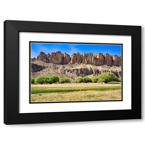 Argentina-Santa Cruz-Valle del Rio Pinturas Black Modern Wood Framed Art Print with Double Matting by Molinari, Michele