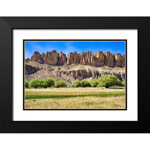 Argentina-Santa Cruz-Valle del Rio Pinturas Black Modern Wood Framed Art Print with Double Matting by Molinari, Michele