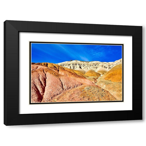 Argentina-Santa Cruz-geological formations Black Modern Wood Framed Art Print with Double Matting by Molinari, Michele