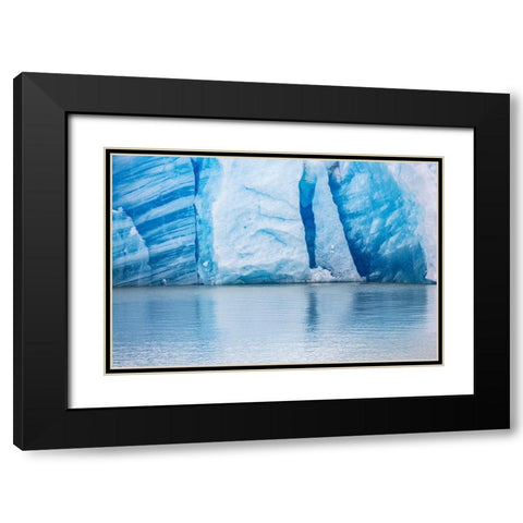 Located within the Parc Nacional Torres del Paine is the Grey Glacier Black Modern Wood Framed Art Print with Double Matting by Ostrowitz, Mallorie