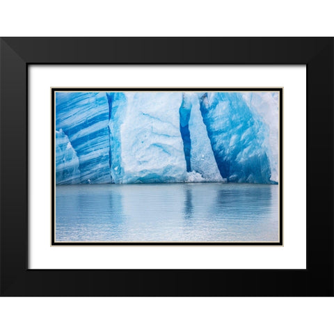 Located within the Parc Nacional Torres del Paine is the Grey Glacier Black Modern Wood Framed Art Print with Double Matting by Ostrowitz, Mallorie