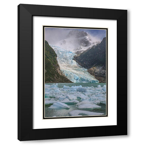 The Serrano glacier is one of the main attractions found in Parc Nacional Bernardo Higgins in Chile Black Modern Wood Framed Art Print with Double Matting by Ostrowitz, Mallorie