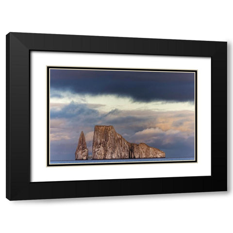 Kicker Rock or Leon Dormido-San Cristobal Island-Galapagos-Ecuador Black Modern Wood Framed Art Print with Double Matting by Jones, Adam
