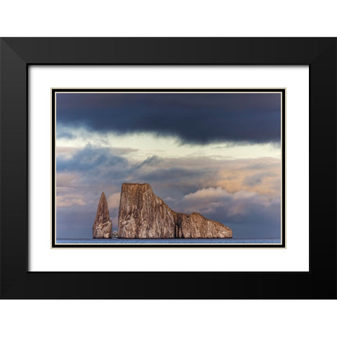 Kicker Rock or Leon Dormido-San Cristobal Island-Galapagos-Ecuador Black Modern Wood Framed Art Print with Double Matting by Jones, Adam