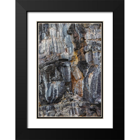 Pattern in rock cliffs of Genovesa Island-Galapagos Islands-Ecuador Black Modern Wood Framed Art Print with Double Matting by Jones, Adam