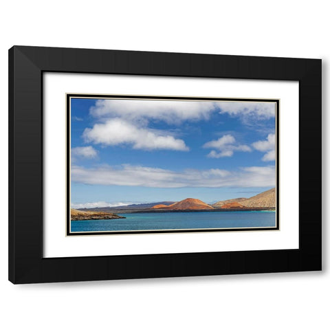 Shoreline of Santiago Island-Galapagos Islands-Ecuador Black Modern Wood Framed Art Print with Double Matting by Jones, Adam