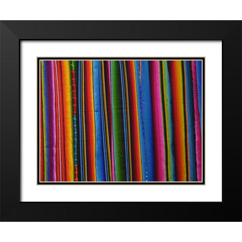 Guatemala, Colorful fabric Black Modern Wood Framed Art Print with Double Matting by Kirkland, Dennis