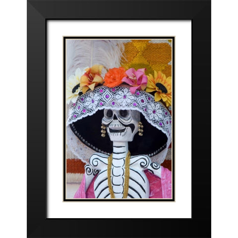 Mexico, Skeleton at Day of The Dead festival Black Modern Wood Framed Art Print with Double Matting by Rotenberg, Nancy
