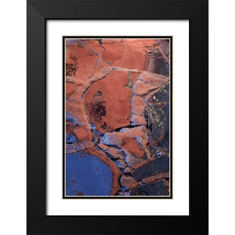 Mexico Patterns on wet cobblestone street Black Modern Wood Framed Art Print with Double Matting by Rotenberg, Nancy