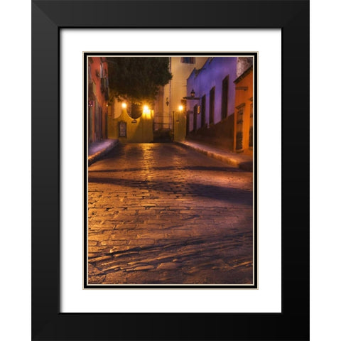 Mexico, San Miguel de Allende Street Lanterns Black Modern Wood Framed Art Print with Double Matting by Rotenberg, Nancy
