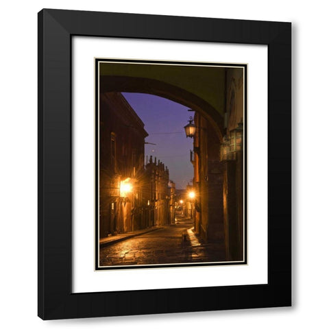 Mexico, San Miguel de Allende Street Lanterns Black Modern Wood Framed Art Print with Double Matting by Rotenberg, Nancy